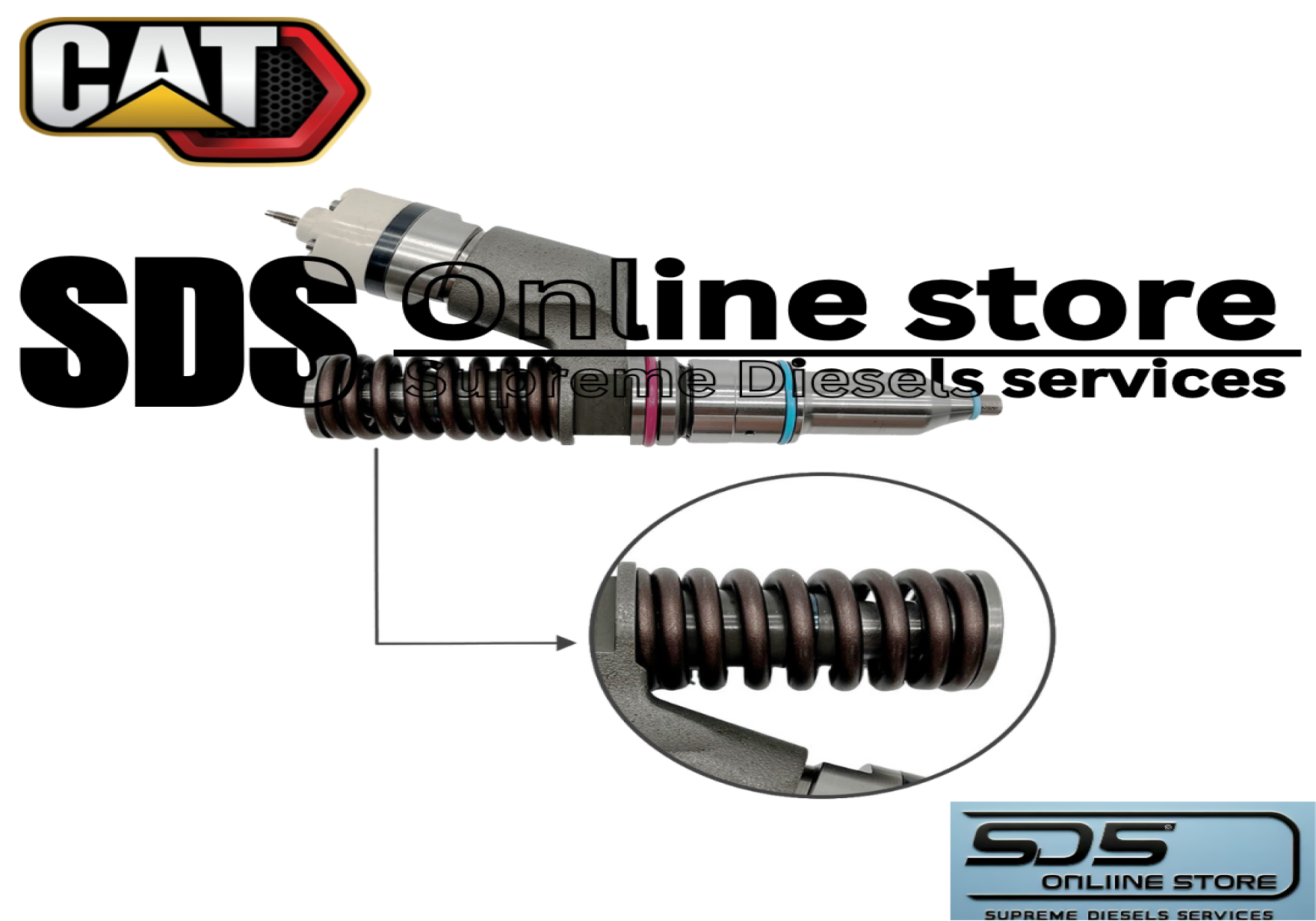 CAT 253-0597 Fuel Injector for Caterpillar C15, C18 Engines & 345C Excavator